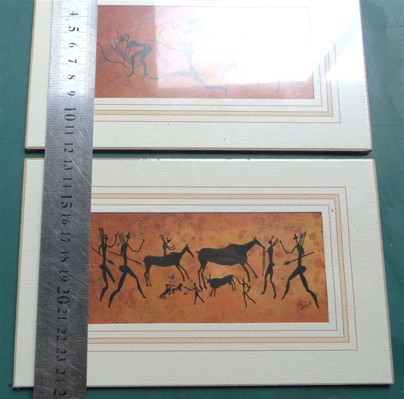J.H Wright African Collection - Pair of Mounted Prints - 1 Bid