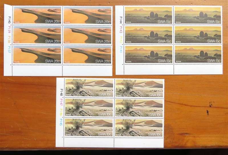 SWA Namib Desert Higher Value Cylinder Blocks of 6 UMM