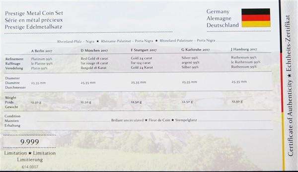 Germany Edelmetall - Precious Metal 2 Euro Coin Set