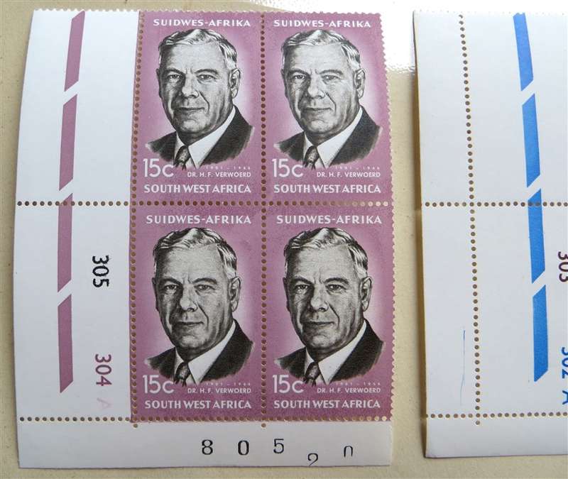 South West Africa SWA - Verwoerd Set in Control Blocks