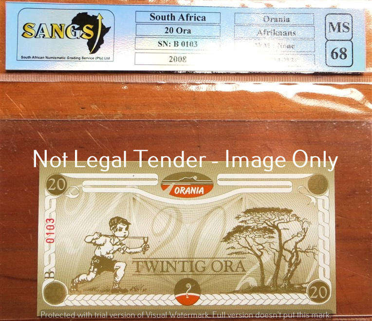 Orania 20 Ora - Graded Note - SANGS MS68