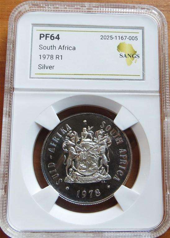 1978 Silver RSA R1 SANGS PF64