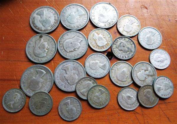 23 x SA Union Coins Silver 69.8gr - 1 Bid for All