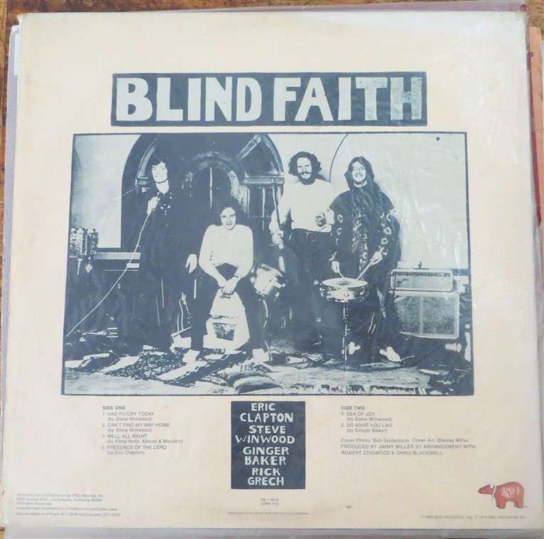 Blind Faith - Clapton/Winwood/ Vintage Vinyl LP - VG