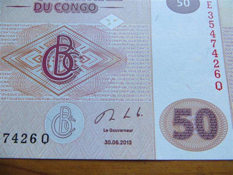 Bank Central Du Congo 50 Francs + 100 Francs Notes