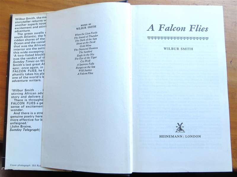 Wilbur Smith - A Falcon Flies - 1980 Hardcover