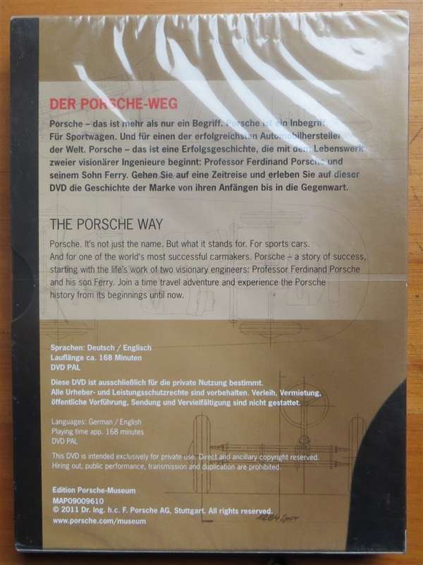 The Porsche Way DVD Documentary - sealed