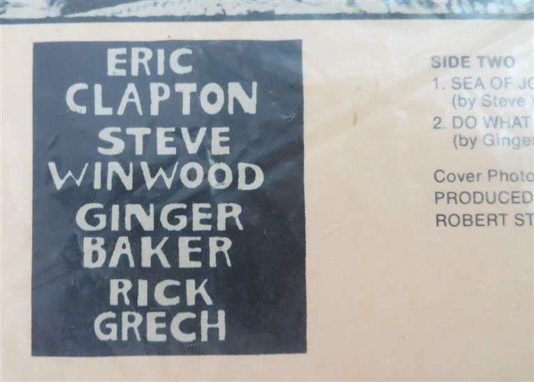 Blind Faith - Clapton/Winwood/ Vintage Vinyl LP - VG