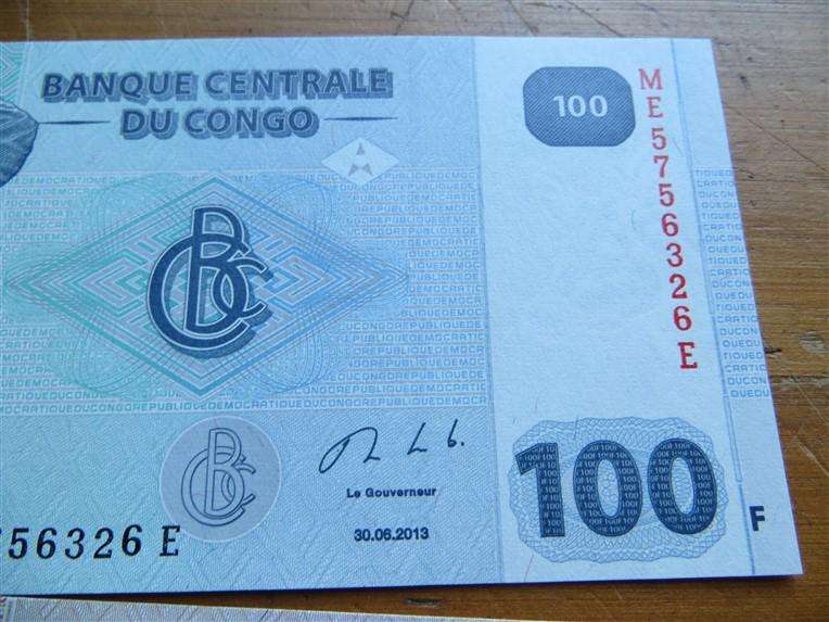 Bank Central Du Congo 50 Francs + 100 Francs Notes