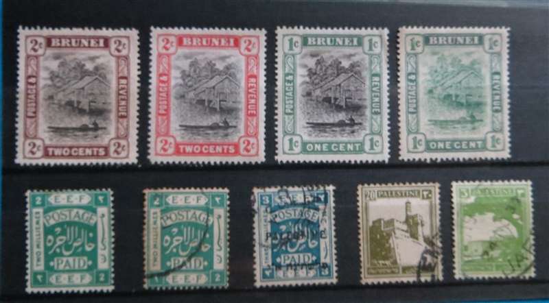 Middle East Stamps on card - 1 Bid for All
