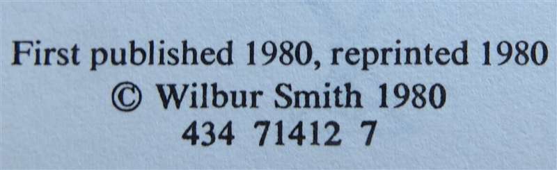 Wilbur Smith - A Falcon Flies - 1980 Hardcover