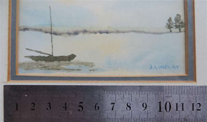 Original Small Watercolour Seascape / landscape - J.Lindley