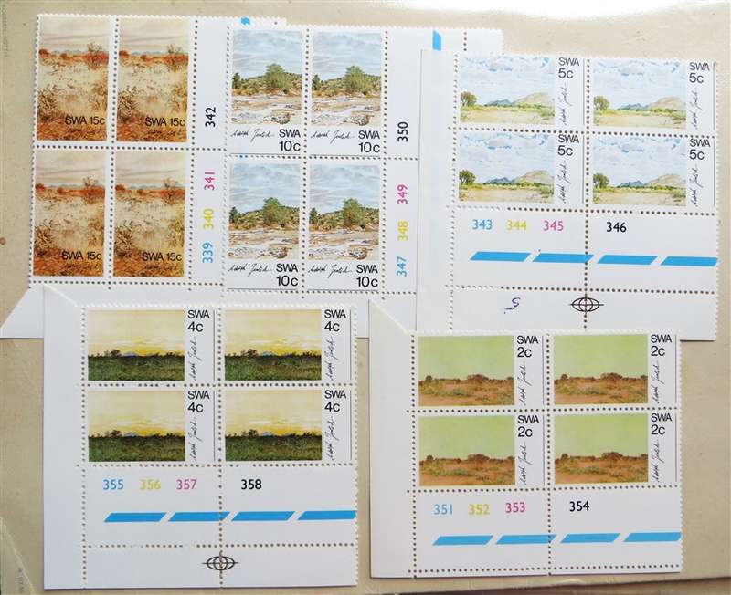 South West Africa SWA - Scenery Paintings Jentsch Set in Control Blocks