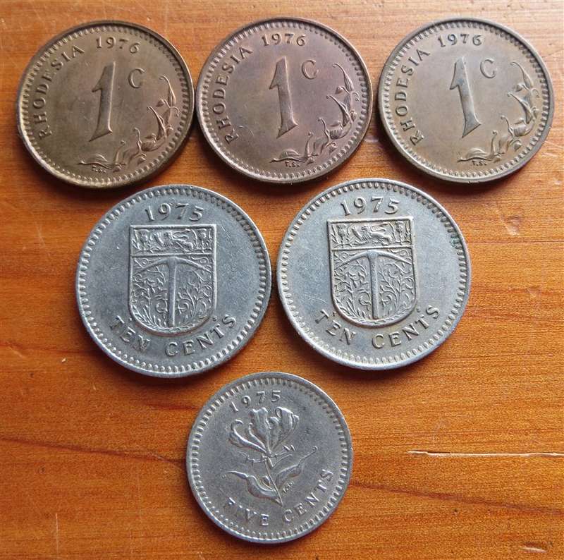 1975/76 Rhodesia Coin Lot - 1 Bid