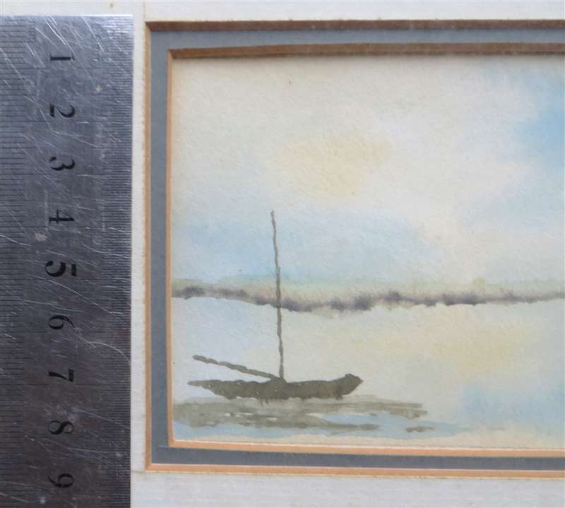 Original Small Watercolour Seascape / landscape - J.Lindley