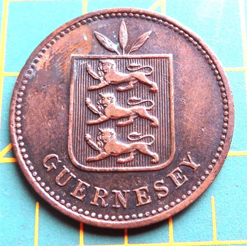 1889(H) Guernsey 4 Doubles Coin