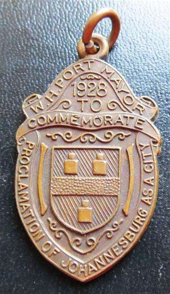 1928 Proclamation of Johannesburg City Medallion