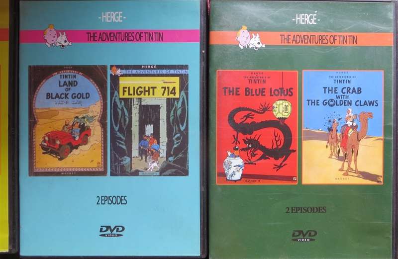 5 x Adventures of Tintin DVD's  10 x Books/Stories - 1 Bid for All