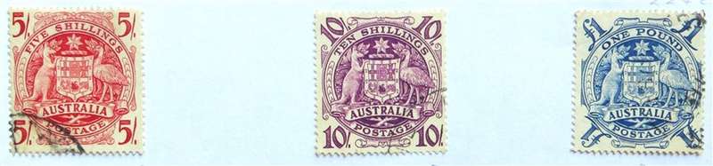 Australia High Values Pound / 10 Shillings / 5 Shillings Lot - 1 bid