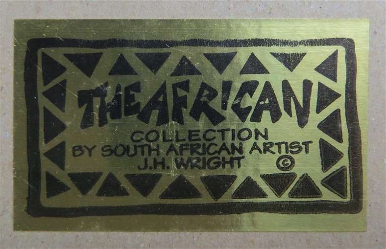 J.H Wright African Collection - Pair of Mounted Prints - 1 Bid