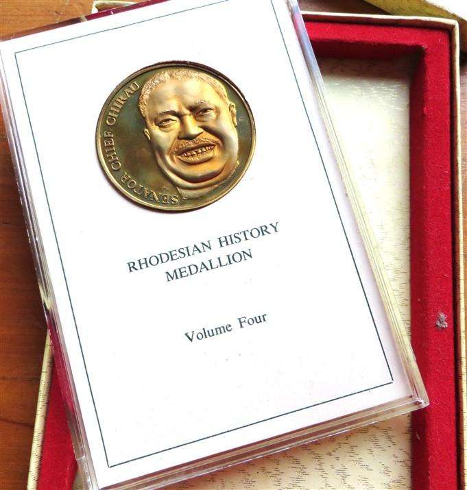 1976 Rhodesian History Medallion - Senator Chief Chirau - Limited Edition