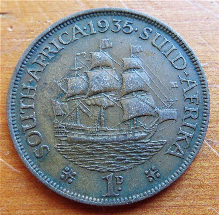1935 SA Union 1d Penny