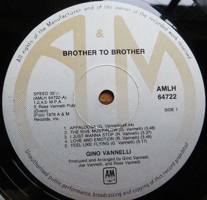 Vintage LP - Gino Vannelli  - Brother to Brother