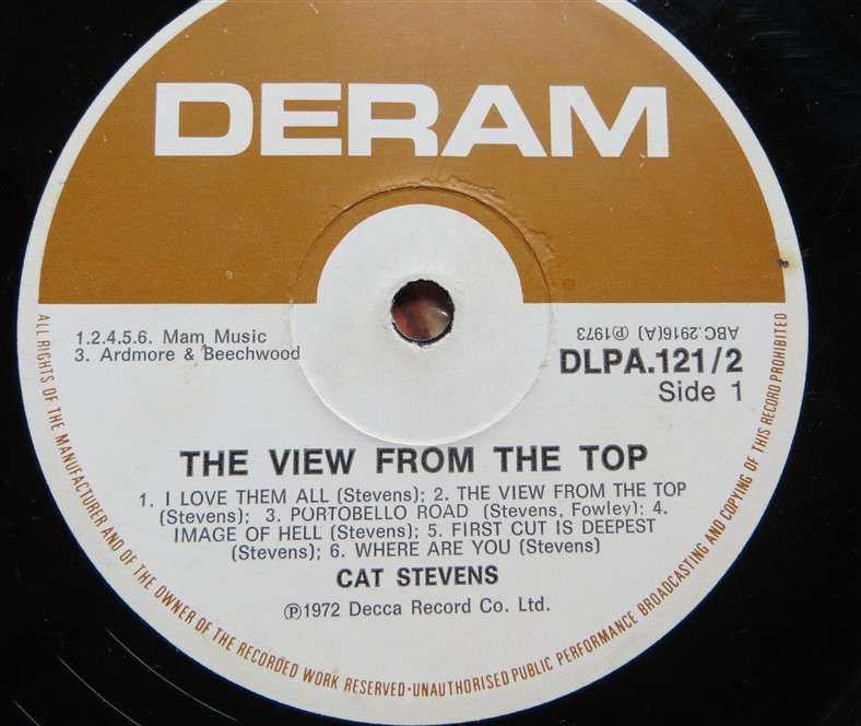 Cat Stevens - The View From the Top -  Vintage LP - G