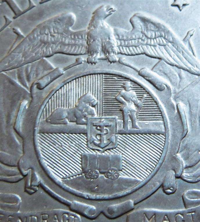 1892 ZAR 5 Shillings Crown Single Shaft Silver - See Condition