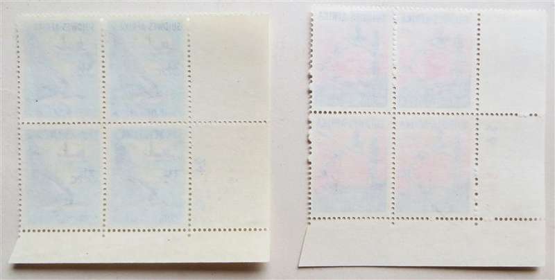 South West Africa SWA - Control Blocks 3 1/2c 24 43 + 3c