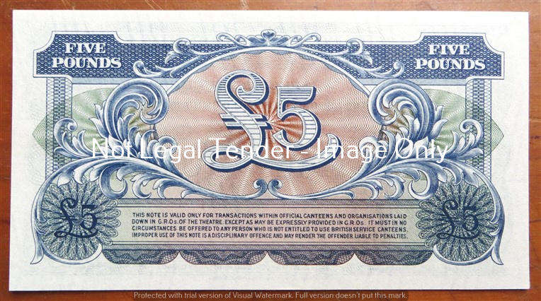 British Armed Forces 5 Pounds - Condition