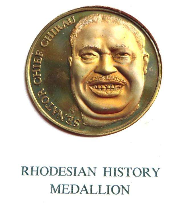 1976 Rhodesian History Medallion - Senator Chief Chirau - Limited Edition