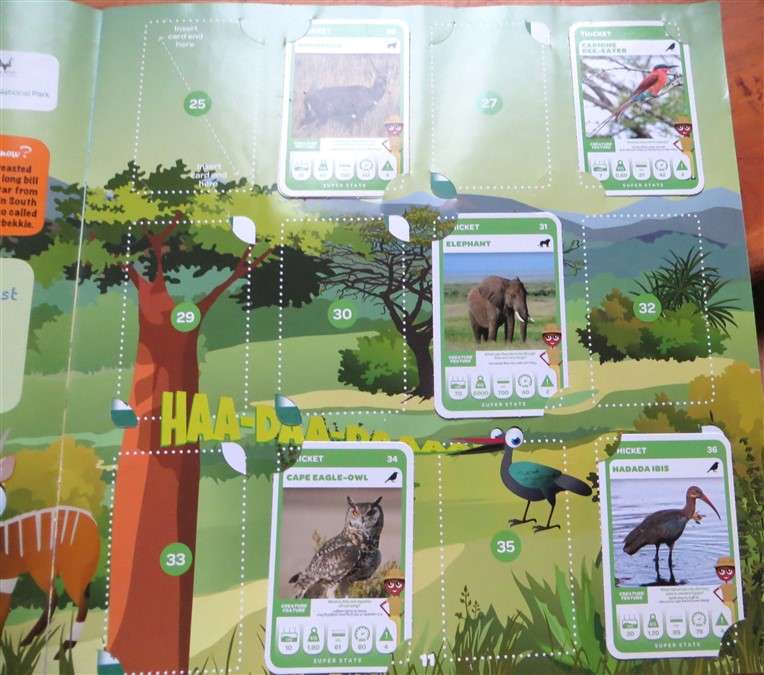 South African Super Animals Trading Cards Collection - Album with 36 x Cards