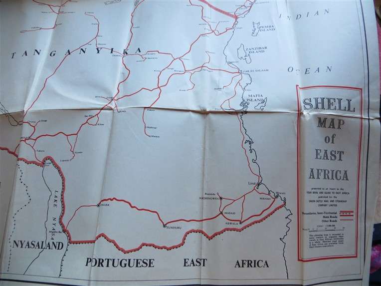1958 + 1959 The Castle Union Line - Guide to East Africa & Rhodesia with Original Maps