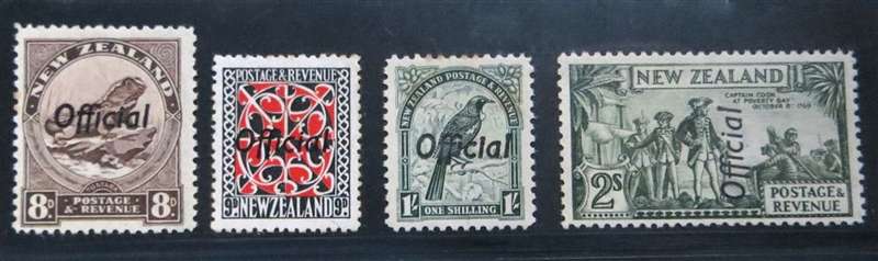 New Zealand Official Stamps  12 1/2 perf except the 9d - 1 Bid for All