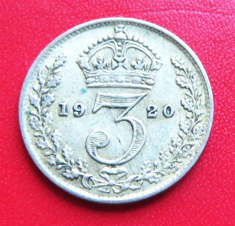 1920 GB Silver 3d Coin