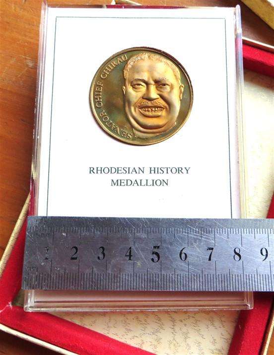 1976 Rhodesian History Medallion - Senator Chief Chirau - Limited Edition