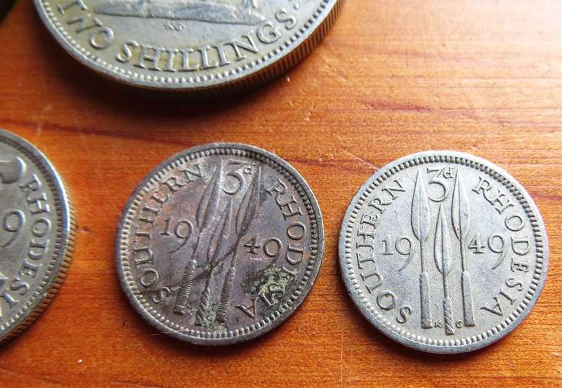6 x 1949 Southern Rhodesia Coin Lot - 1 Bid