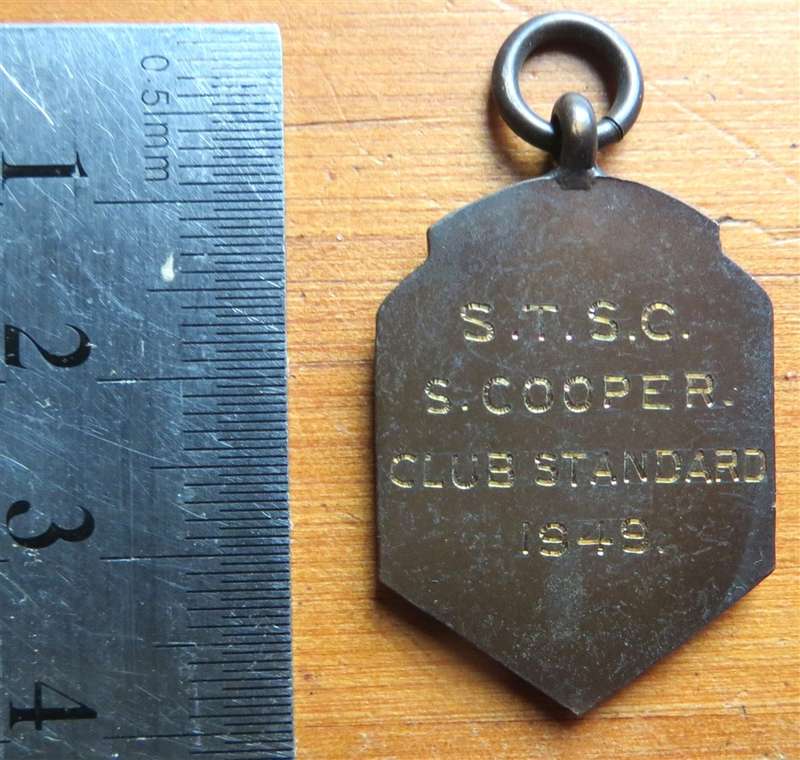 1949 S.T.S.C Club Standard Medal - S.Cooper