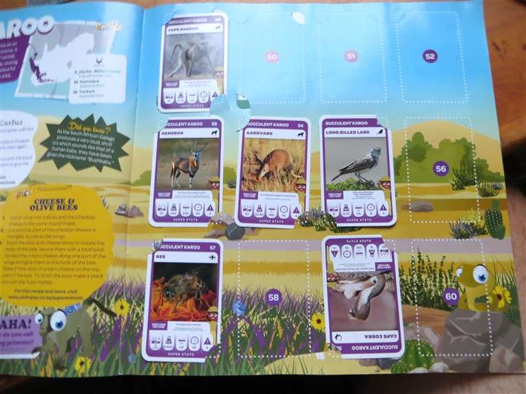 South African Super Animals Trading Cards Collection - Album with 36 x Cards