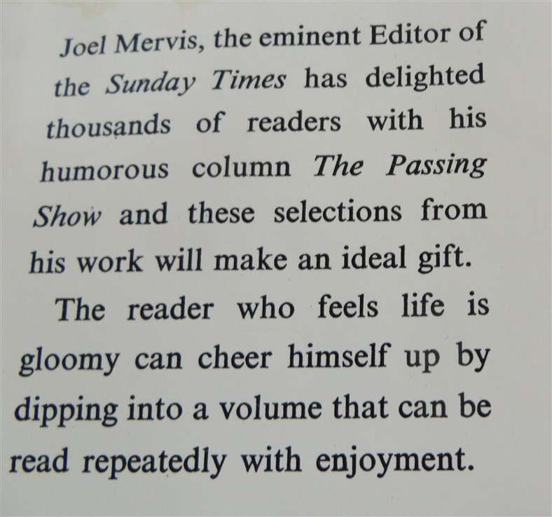 Passing Show Again - Joel Mervis 1967