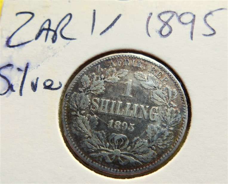 1895 ZAR 0.925 Silver 1/ Shilling Coin