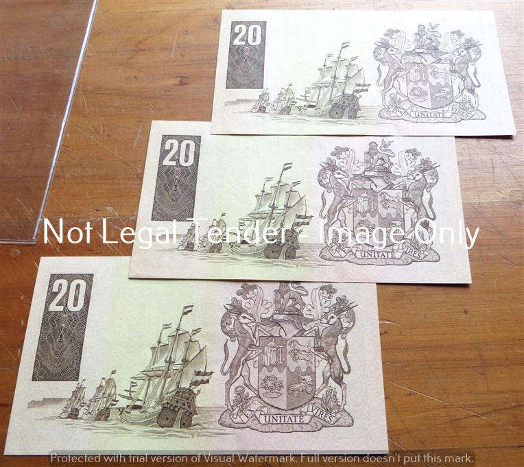 Stals R20 Notes Consecutive Numbers 1st Issue AL Prefix - Bod per Note