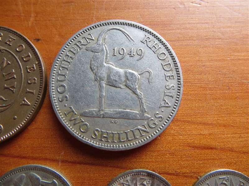 6 x 1949 Southern Rhodesia Coin Lot - 1 Bid