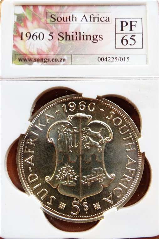 1960 5 Shillings Crown Silver SANGS PF65