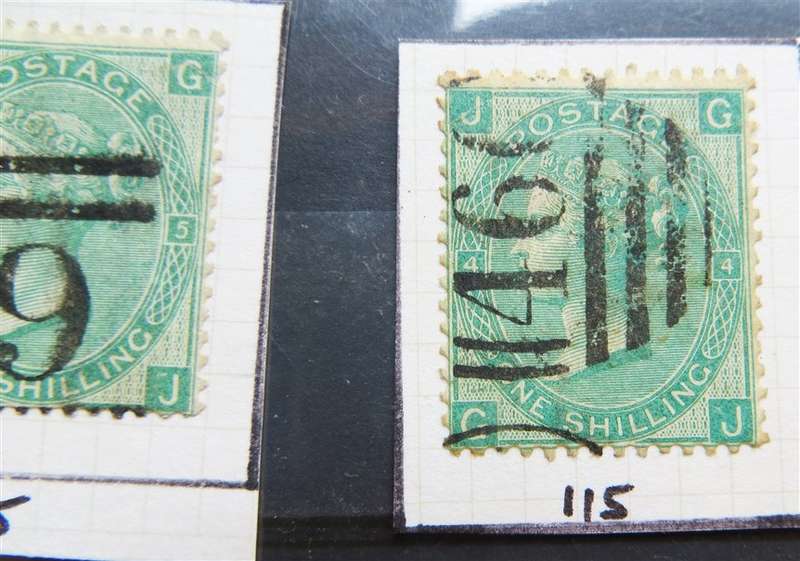 Great Britain SG 115 Plates 4 - 5 - 7 - 13