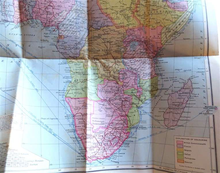 1958 + 1959 The Castle Union Line - Guide to East Africa & Rhodesia with Original Maps