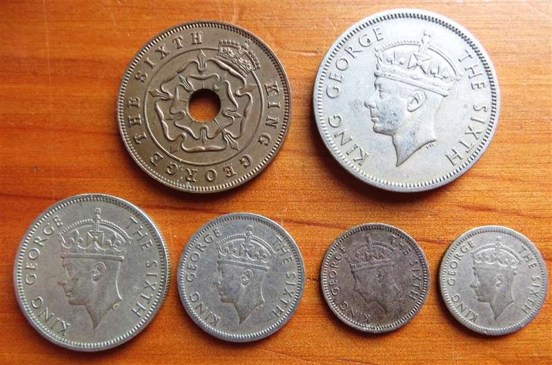 6 x 1949 Southern Rhodesia Coin Lot - 1 Bid