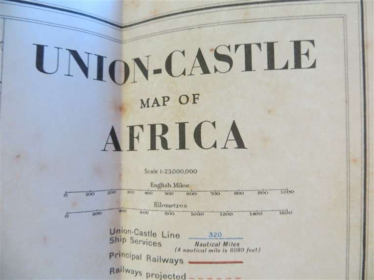 1958 + 1959 The Castle Union Line - Guide to East Africa & Rhodesia with Original Maps