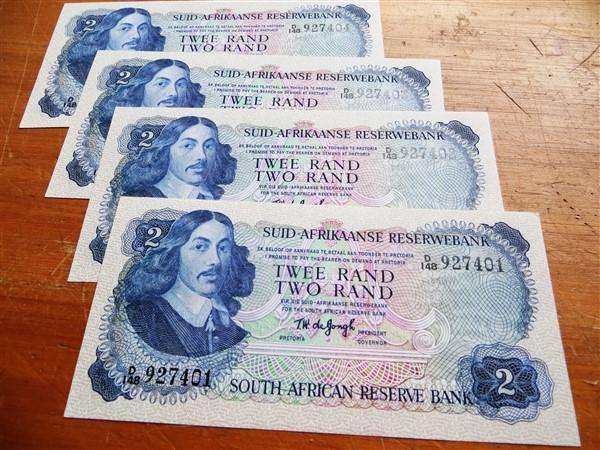 4 x TW de Jongh R2 Notes in Sequence #D148 927401-4 - Bid per Note